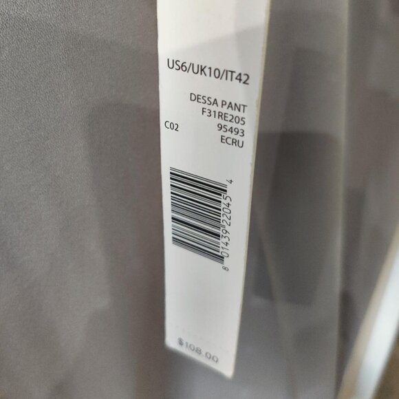 Tahari Women's Career Dress Pants Ecru Gray Polyester NWT Size 6 - Picture 6 of 6